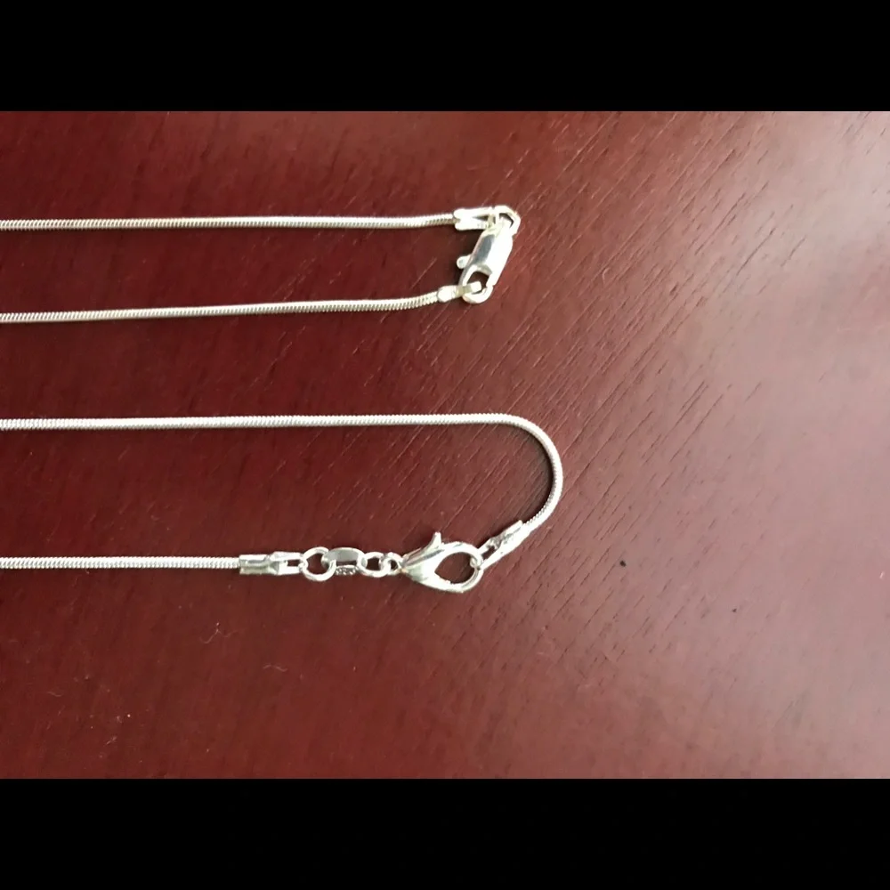 Set of 3 ⭐️925 Sterling silver plated snake chains - Picture 3 of 5